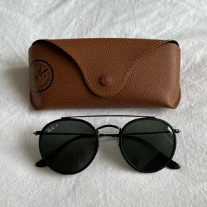 Ray-Ban double bridge black sunglasses